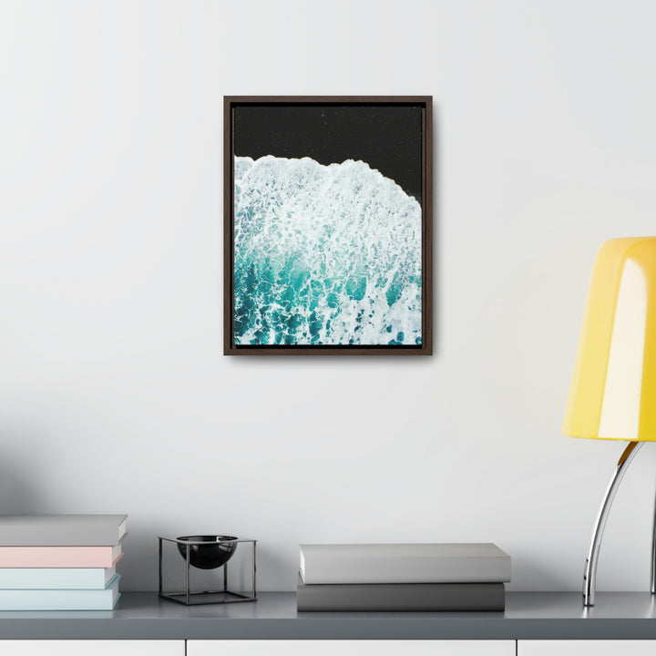 A Wave on Volcanic Sand - Canvas with Frame