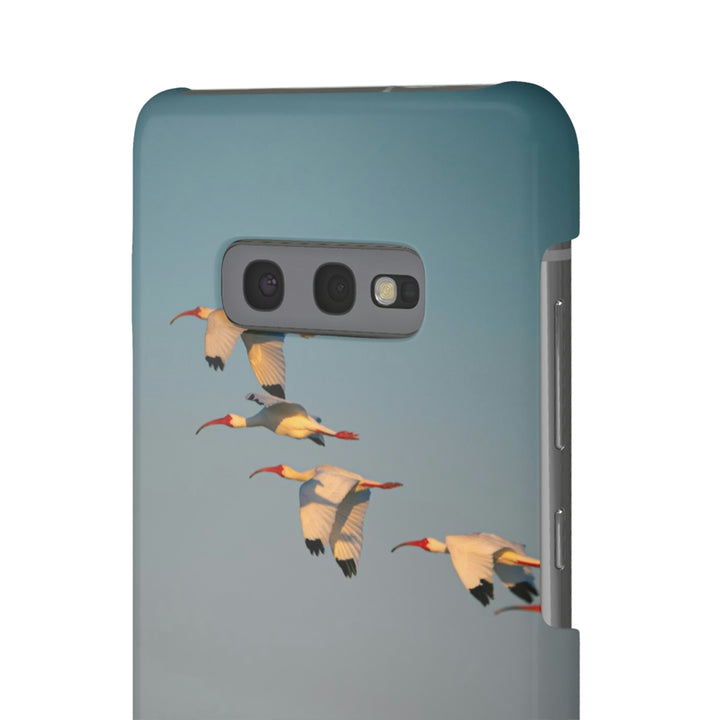 White Ibis in Flight - Phone Case