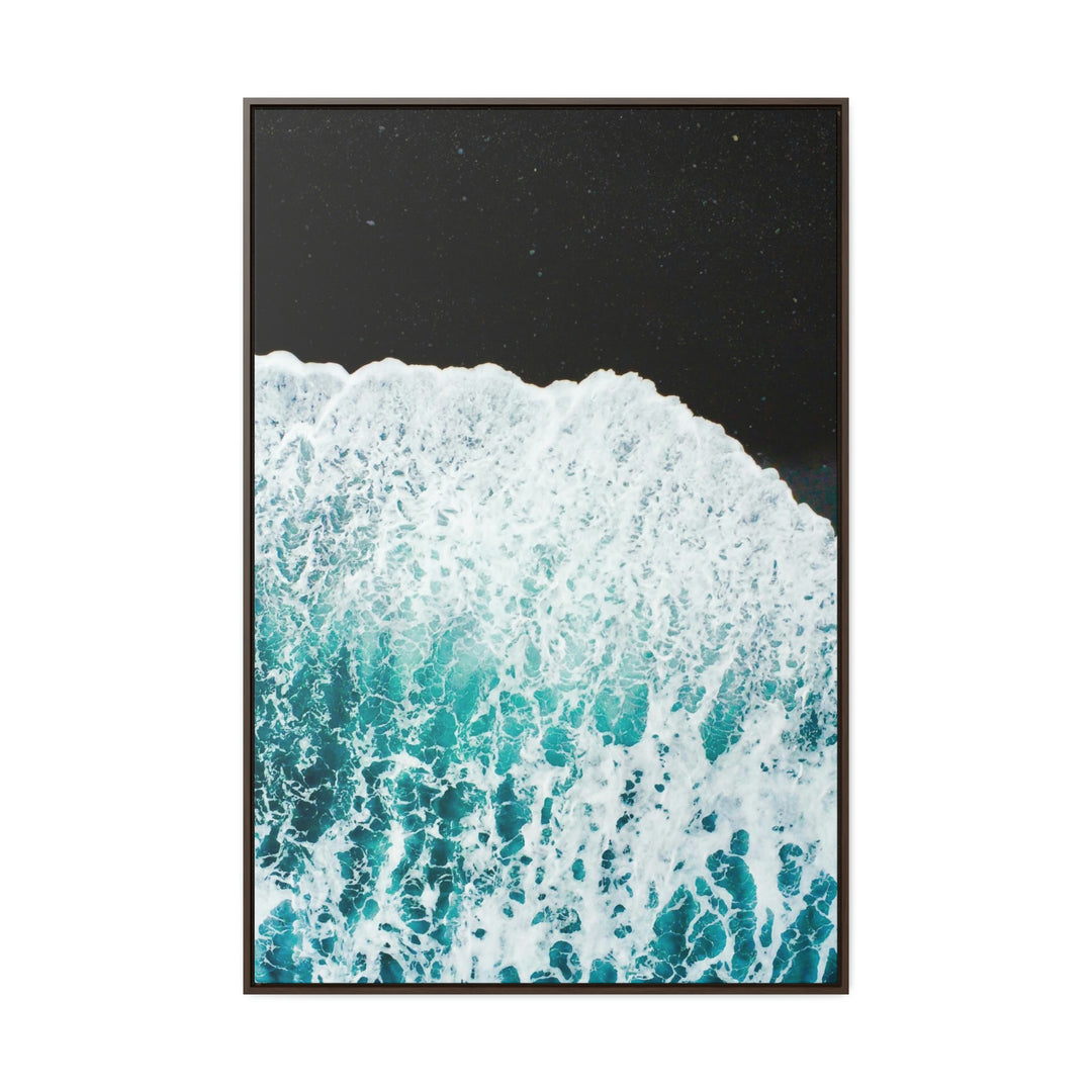 A Wave on Volcanic Sand - Canvas with Frame