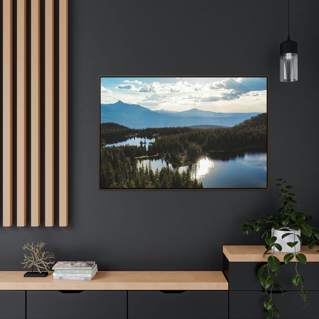 Cool Mountain Lakes - Canvas with Frame