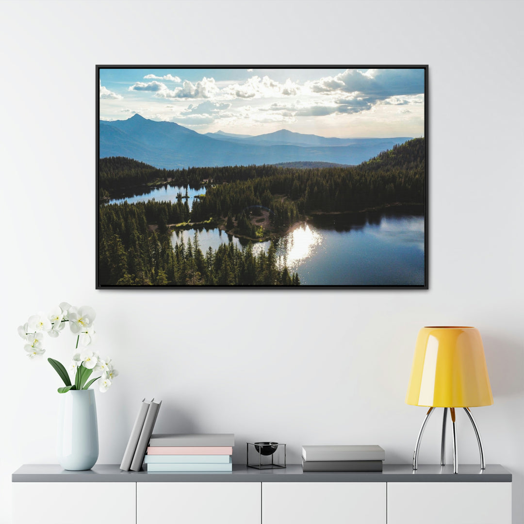 Cool Mountain Lakes - Canvas with Frame