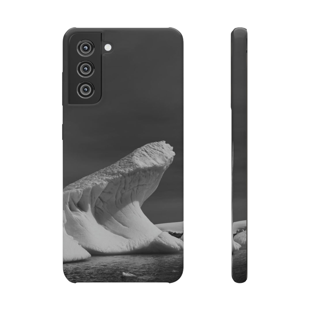 The Angles of an Iceberg in Black and White - Phone Case