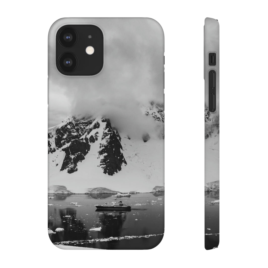 Peaceful Anchoring in Black and White - Phone Case