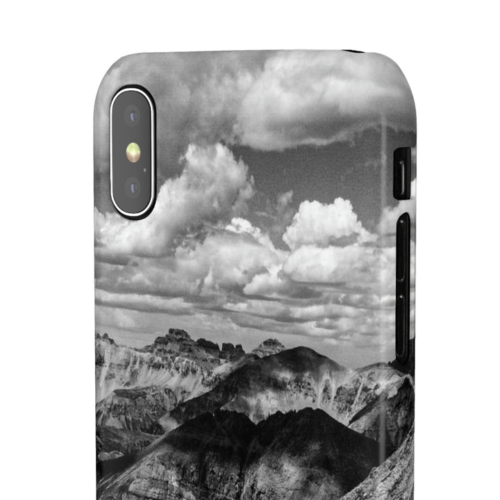 Imogene Pass From the Air in Black and White - Phone Case