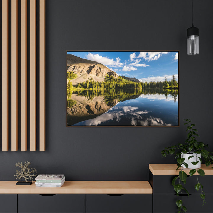 Mountain Scene Reflected - Canvas with Frame