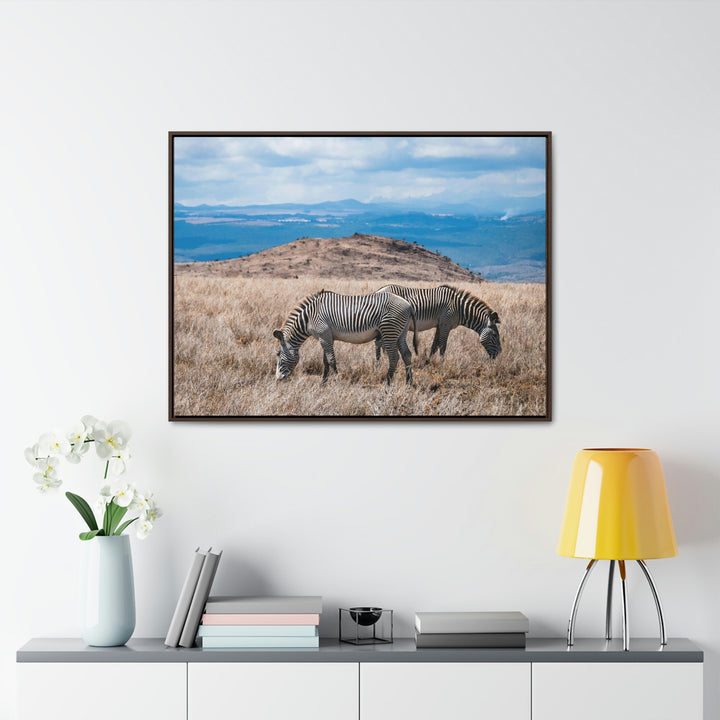 Zebra-Striped Expanse - Canvas With Frame