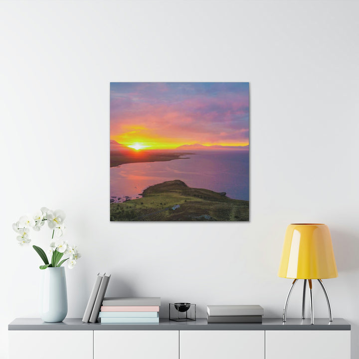 Sunset Over the Fjord Part 1 - Canvas