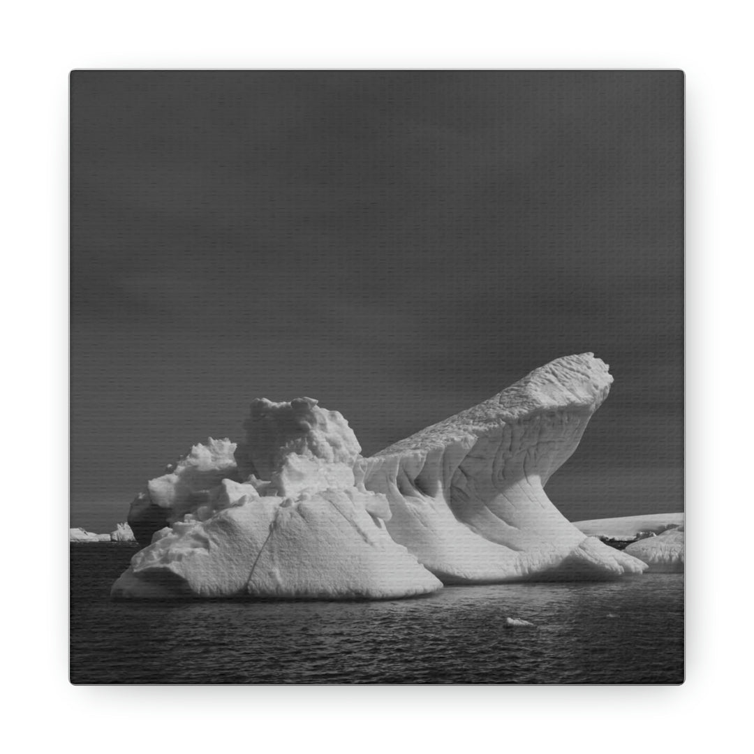 The Angles of an Iceberg in Black and White - Canvas