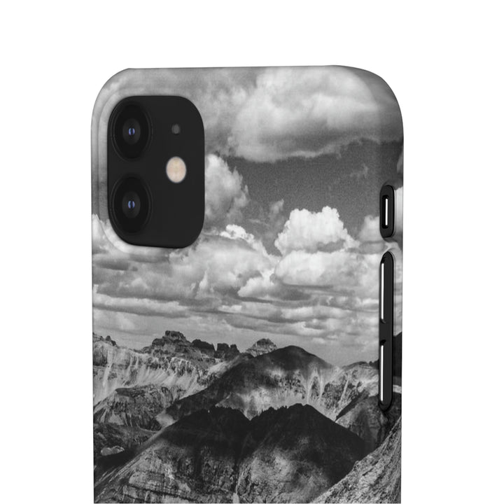 Imogene Pass From the Air in Black and White - Phone Case