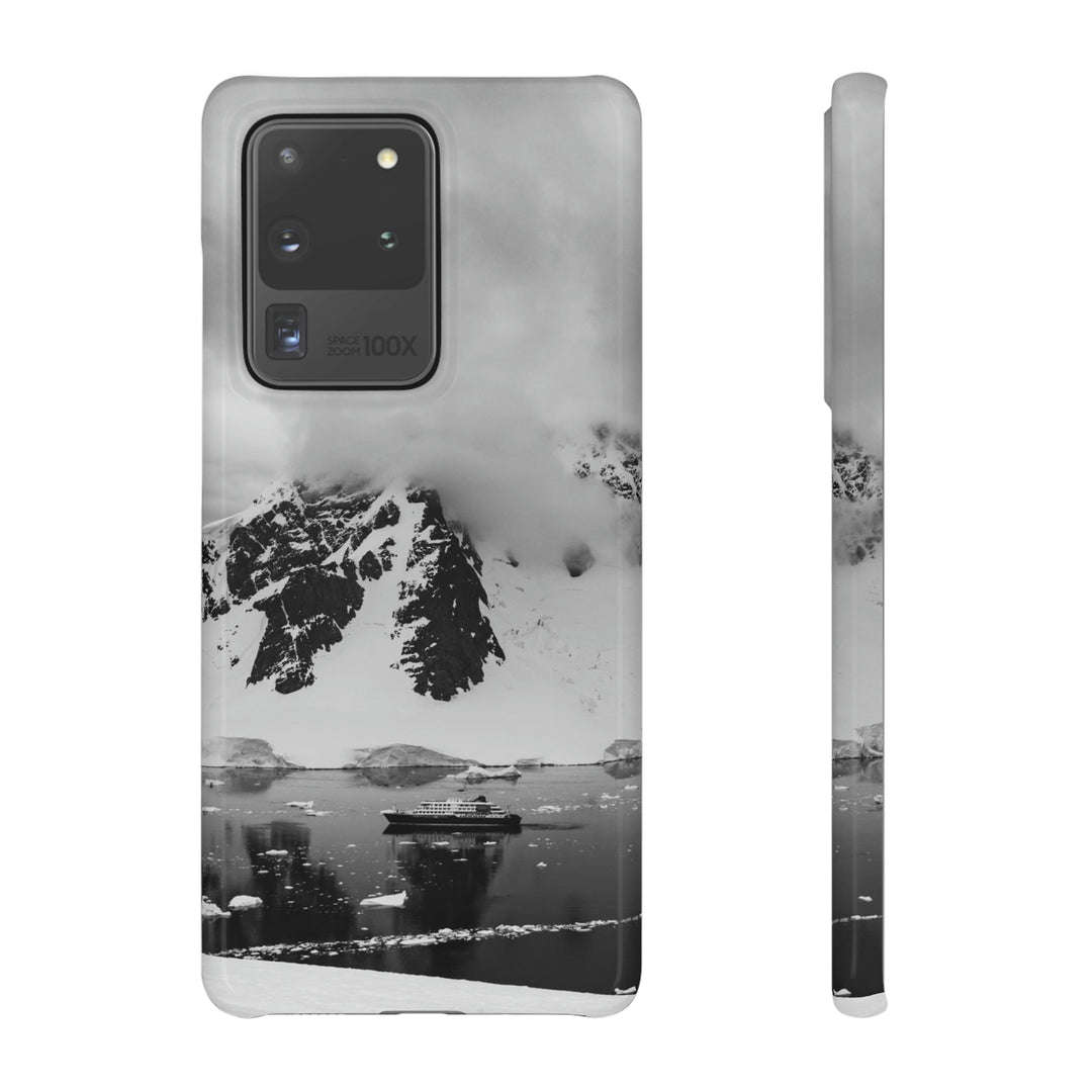 Peaceful Anchoring in Black and White - Phone Case