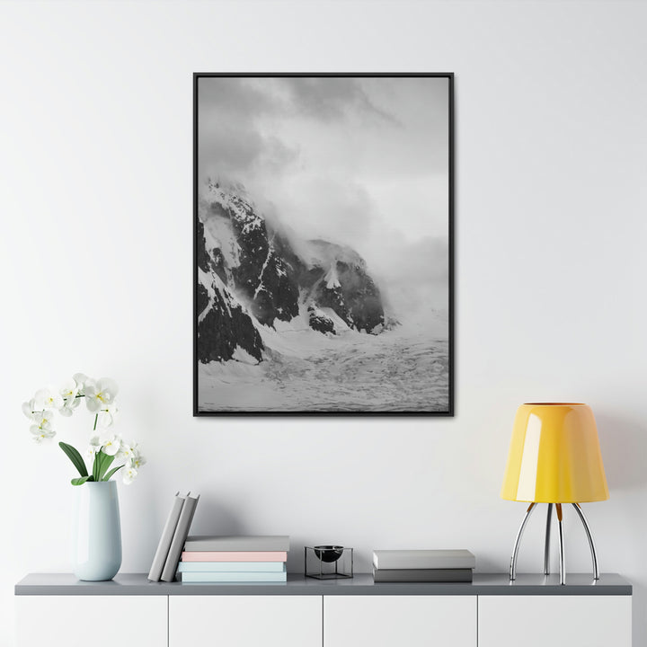 The Mist Descends in Black and White - Canvas with Frame