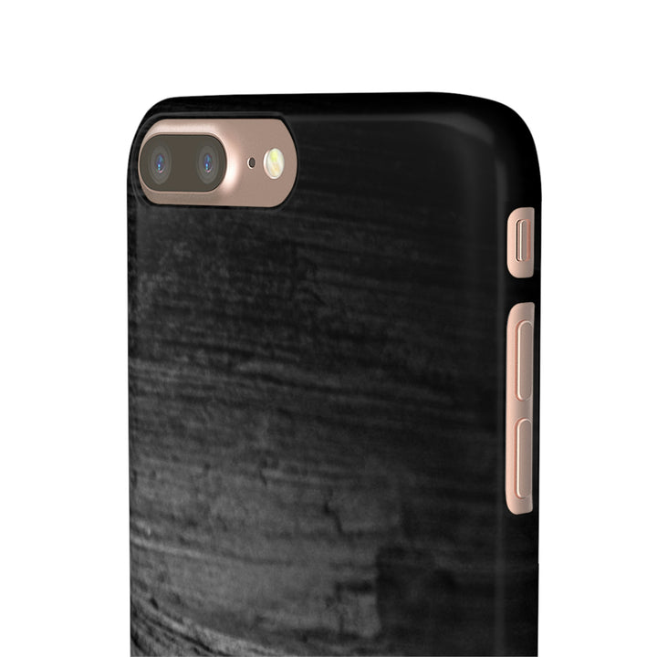 Sedimentary Rock Curves in Black and White - Phone Case