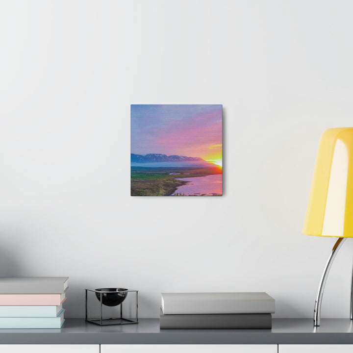 Sunset Over the Fjord Part 2 - Canvas