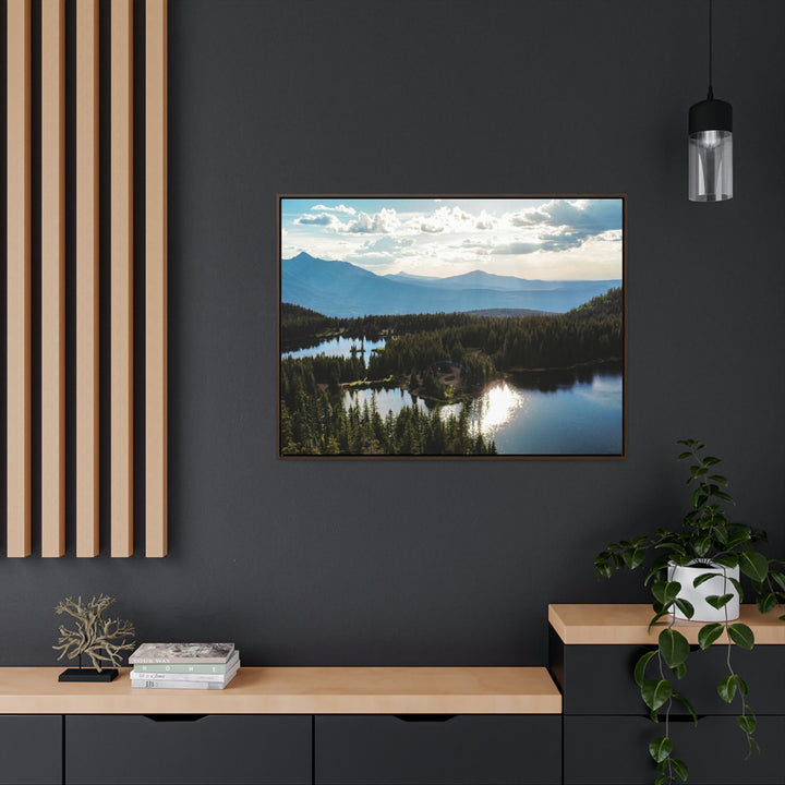 Cool Mountain Lakes - Canvas with Frame