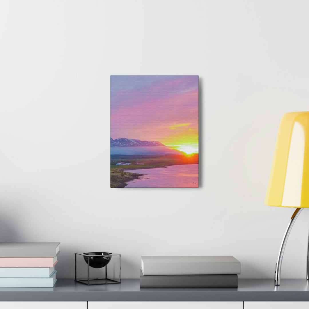 Sunset Over the Fjord Part 2 - Canvas