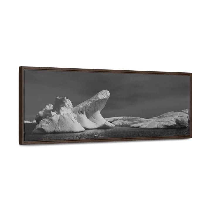 The Angles of an Iceberg in Black and White - Canvas with Frame