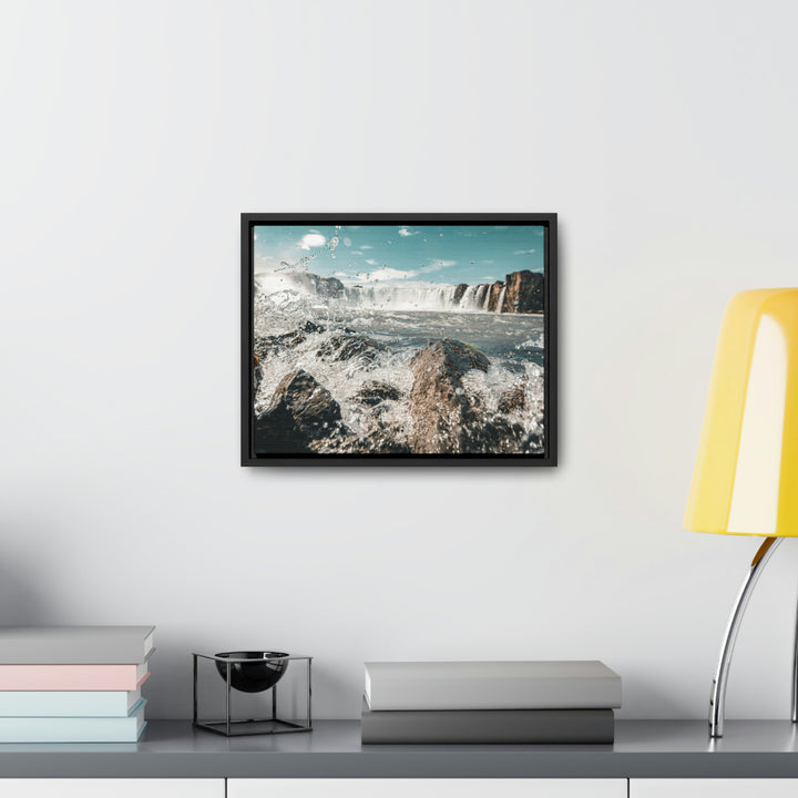 Goðafoss Splash - Canvas with Frame