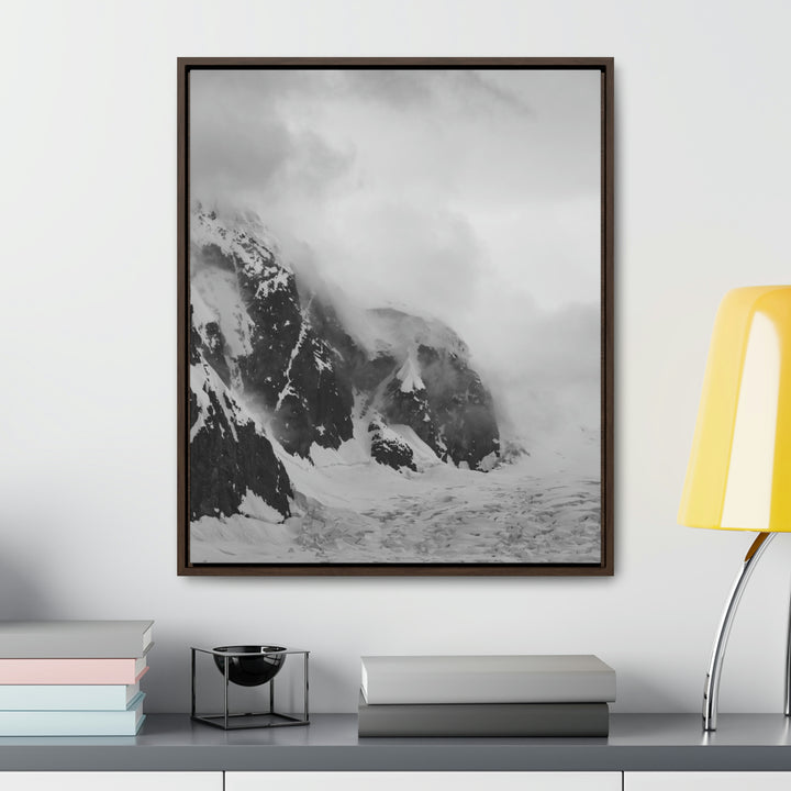 The Mist Descends in Black and White - Canvas with Frame