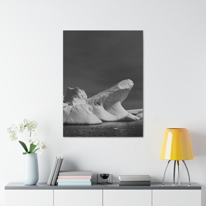 The Angles of an Iceberg in Black and White - Canvas