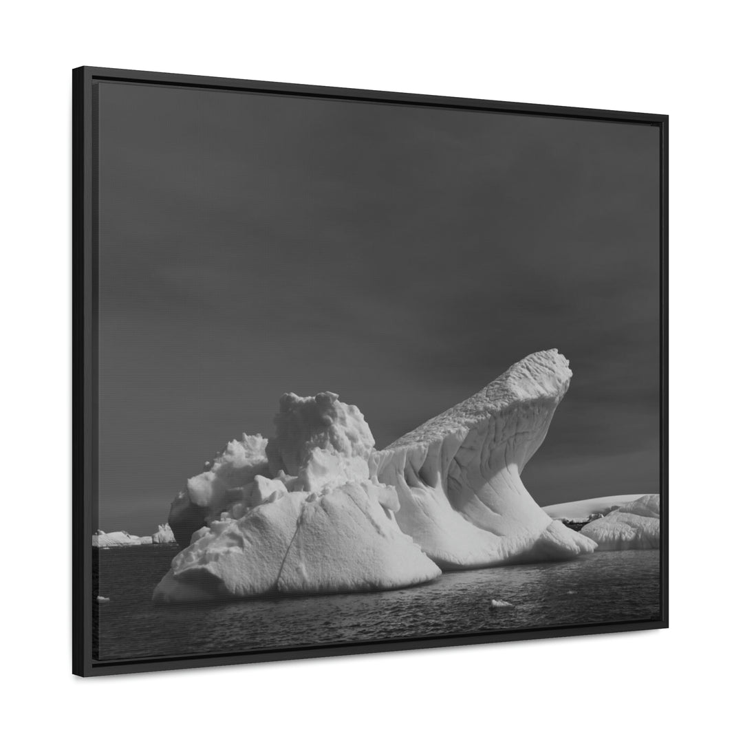 The Angles of an Iceberg in Black and White - Canvas with Frame