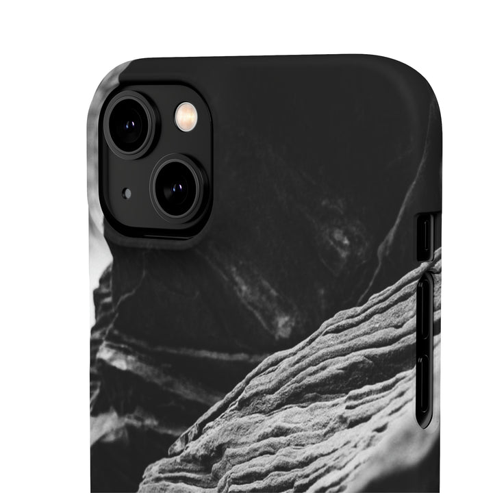 Layers of Rock in Black and White - Phone Case