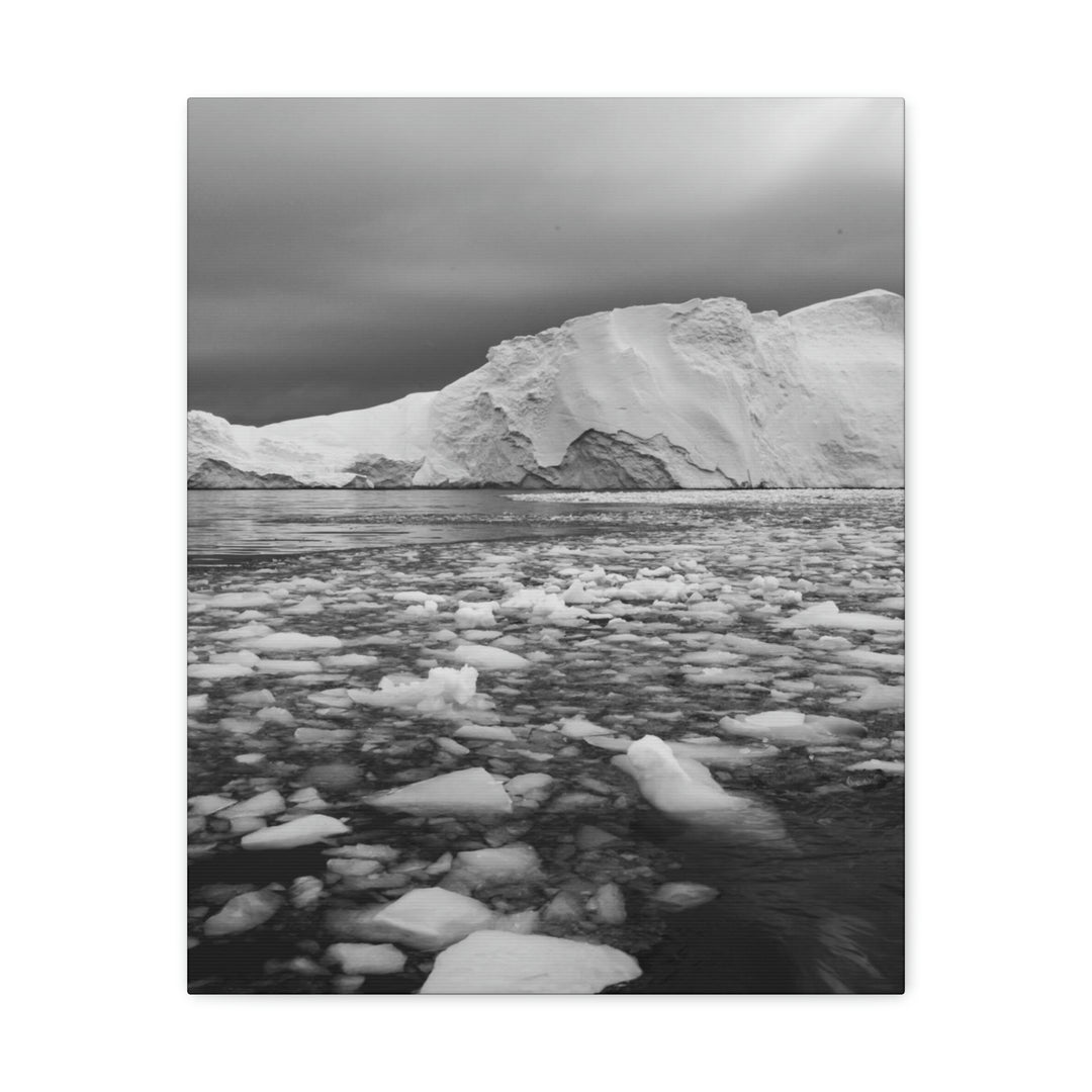 Lane of Ice In Black and White - Canvas