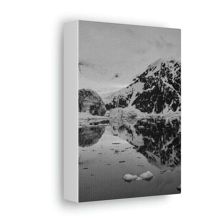 Reflected Calm in Black and White - Canvas