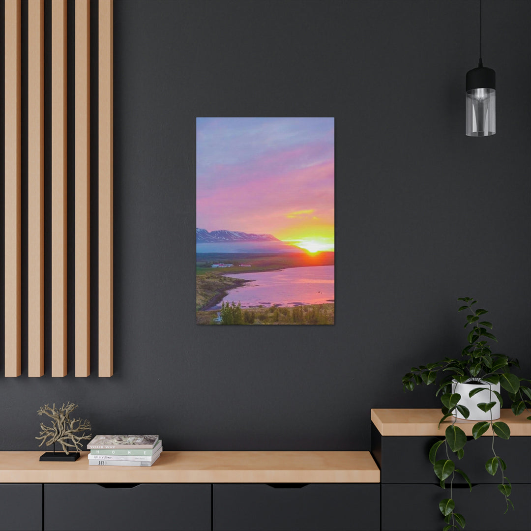 Sunset Over the Fjord Part 2 - Canvas