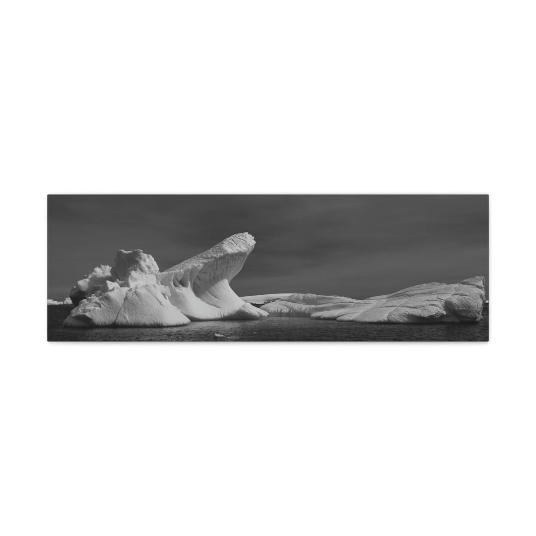 The Angles of an Iceberg in Black and White - Canvas