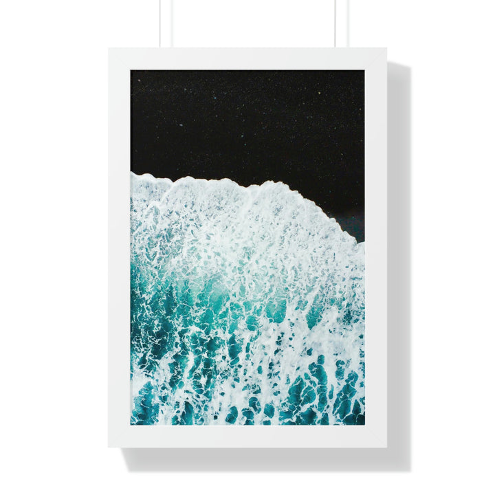 A Wave on Volcanic Sand - Framed Print