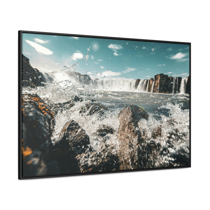 Goðafoss Splash - Canvas with Frame