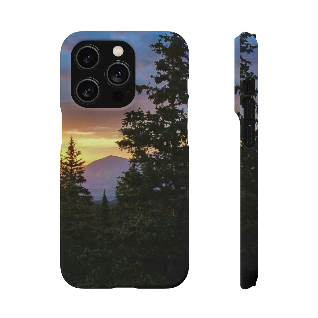 Rainy Sunset Through the Trees - Phone Case