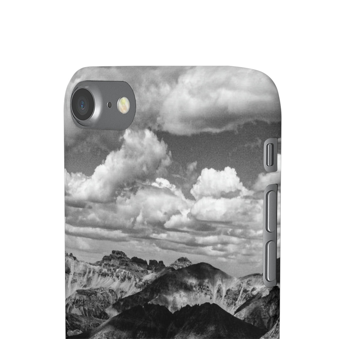 Imogene Pass From the Air in Black and White - Phone Case