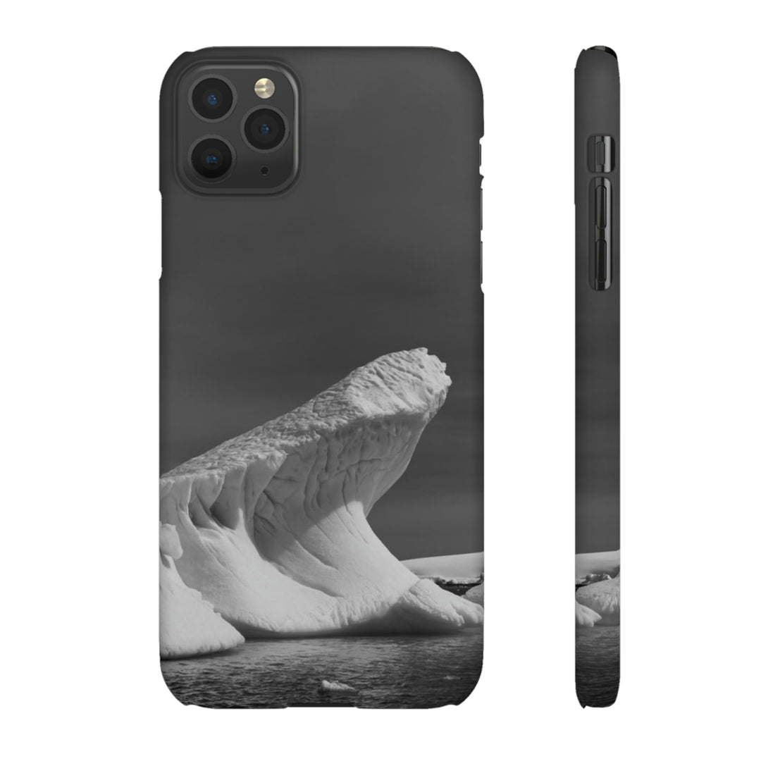 The Angles of an Iceberg in Black and White - Phone Case