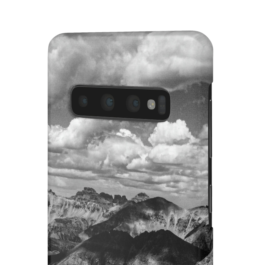 Imogene Pass From the Air in Black and White - Phone Case