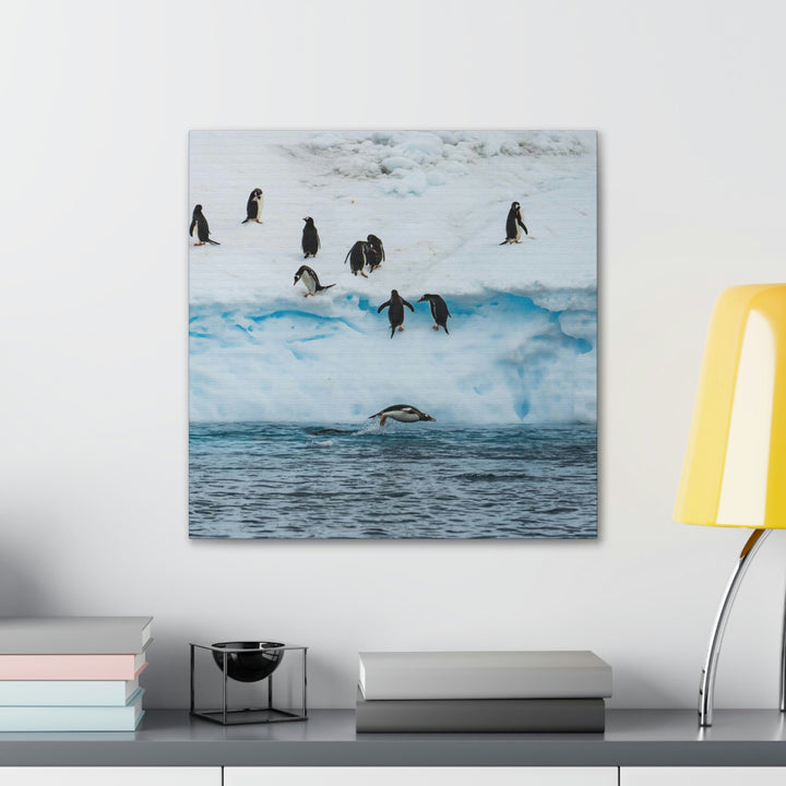 Porpoising Penguin - Canvas