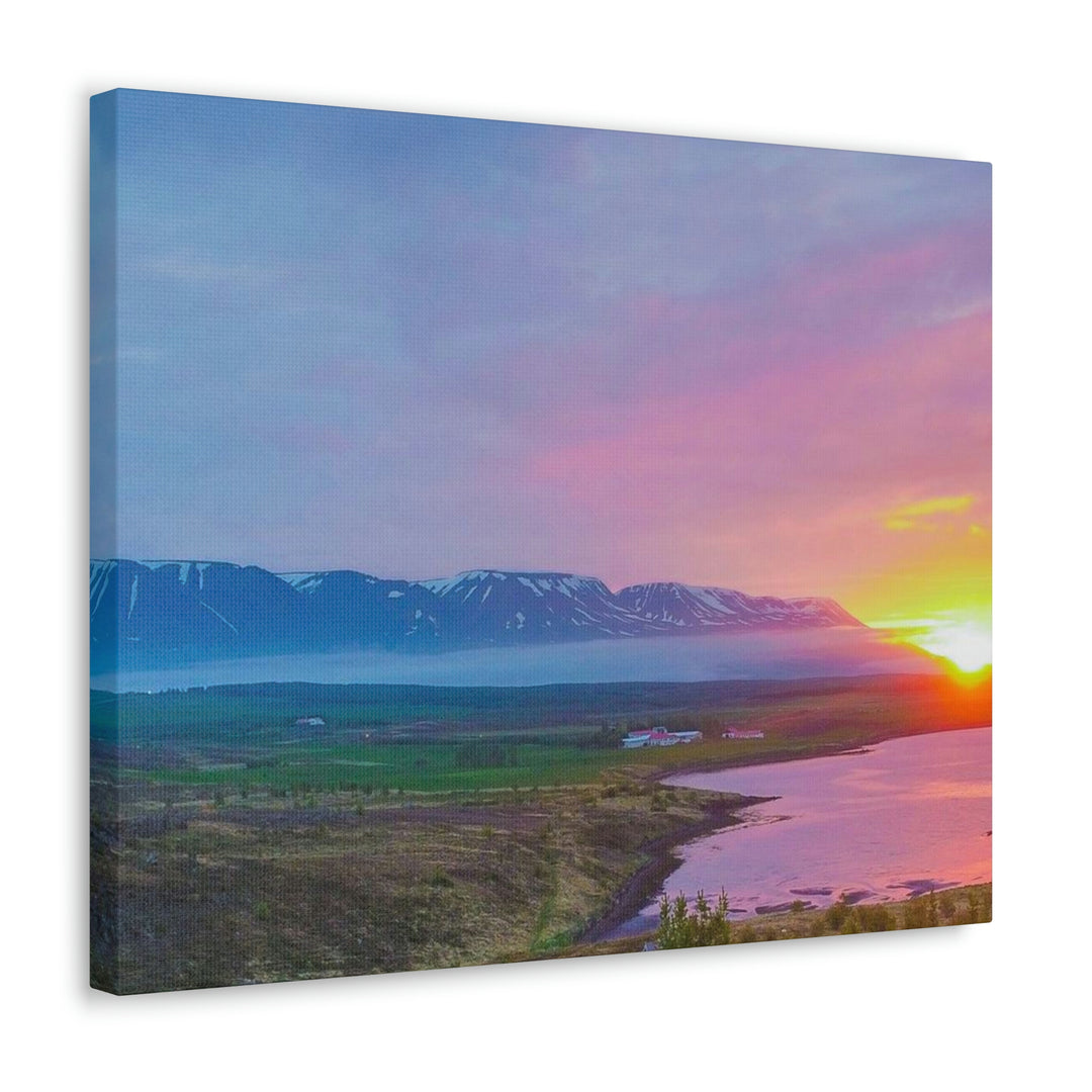 Sunset Over the Fjord Part 2 - Canvas