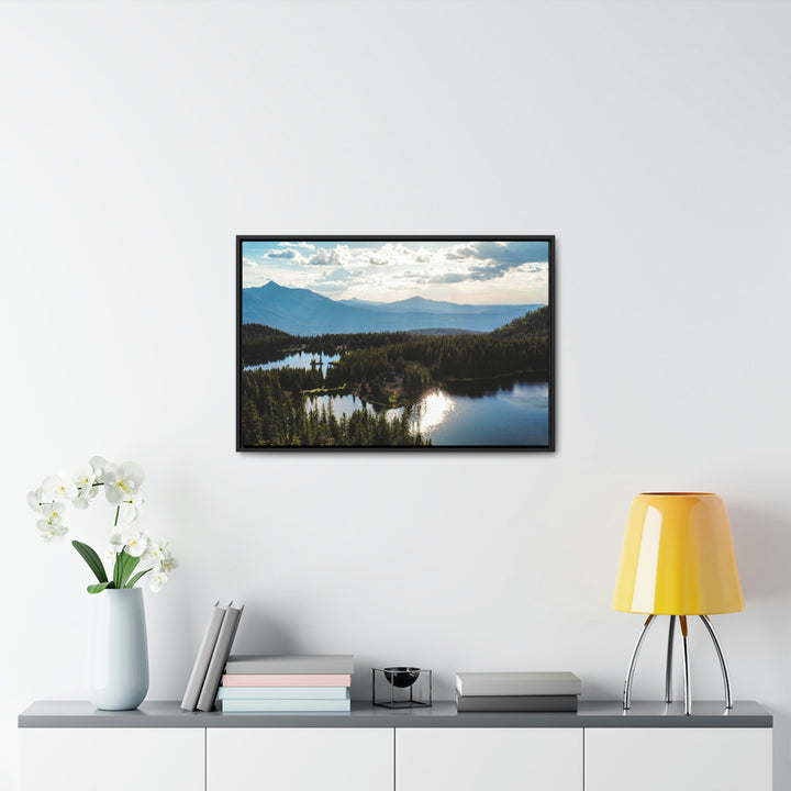 Cool Mountain Lakes - Canvas with Frame