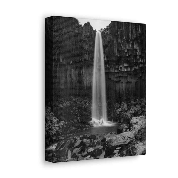 Svartifoss in Black and White - Canvas