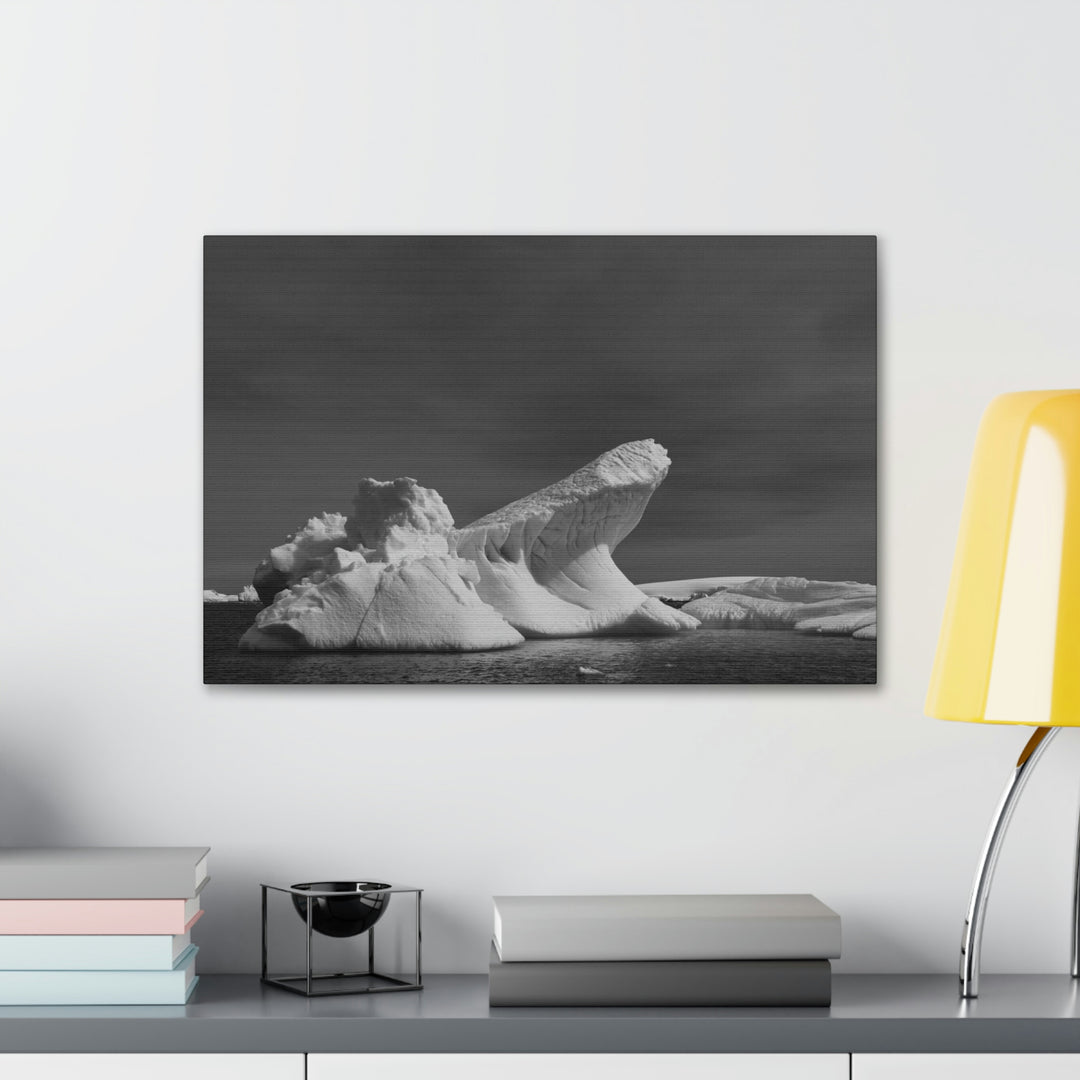 The Angles of an Iceberg in Black and White - Canvas