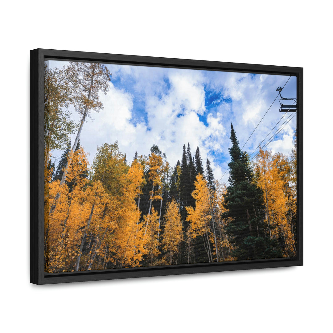 Chairlift in Suspension - Canvas with Frame