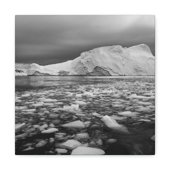 Lane of Ice In Black and White - Canvas