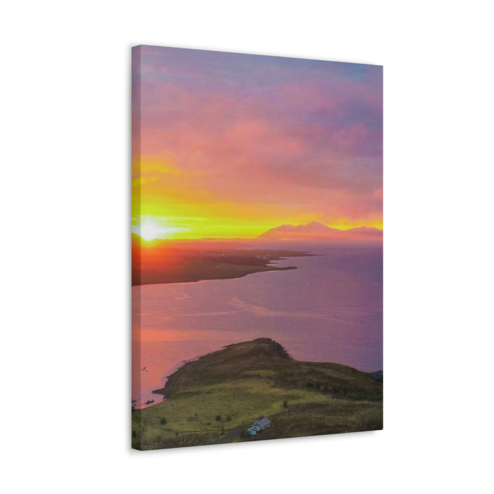 Sunset Over the Fjord Part 1 - Canvas