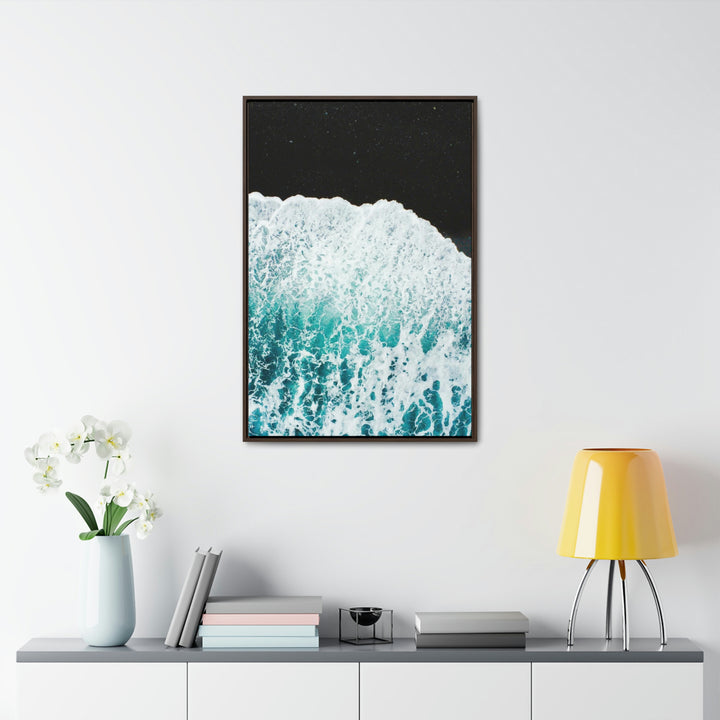 A Wave on Volcanic Sand - Canvas with Frame