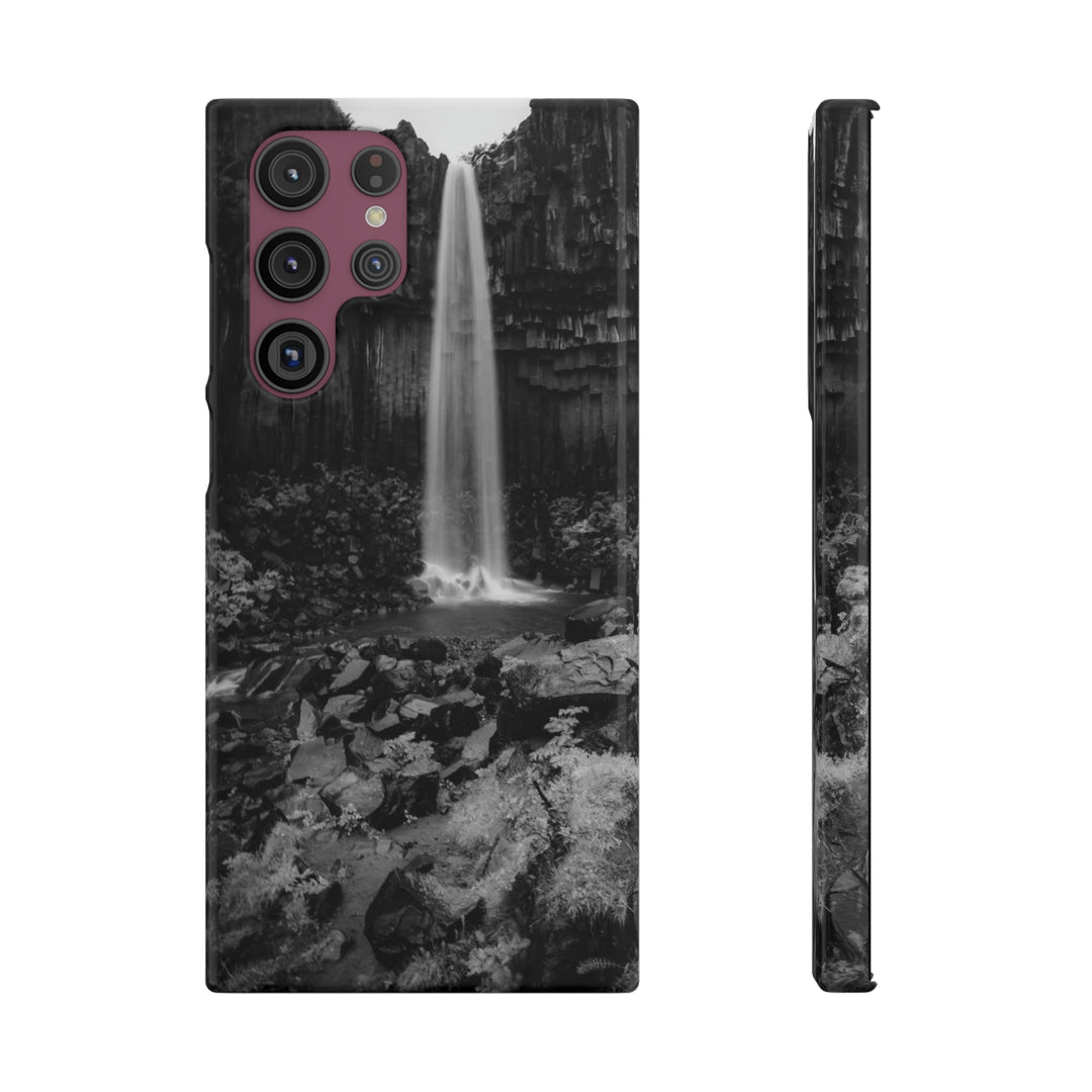 Svartifoss in Black and White - Phone Case