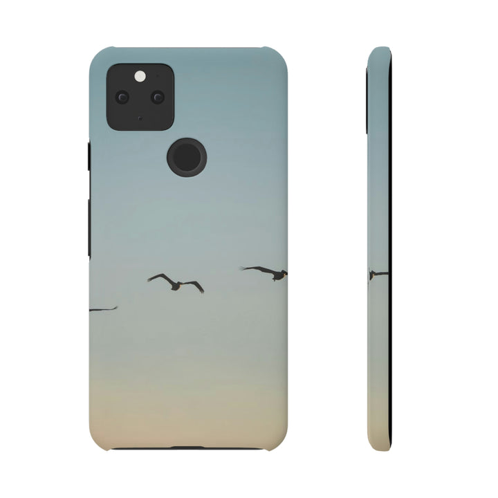 Brown Pelicans in Flight - Phone Case