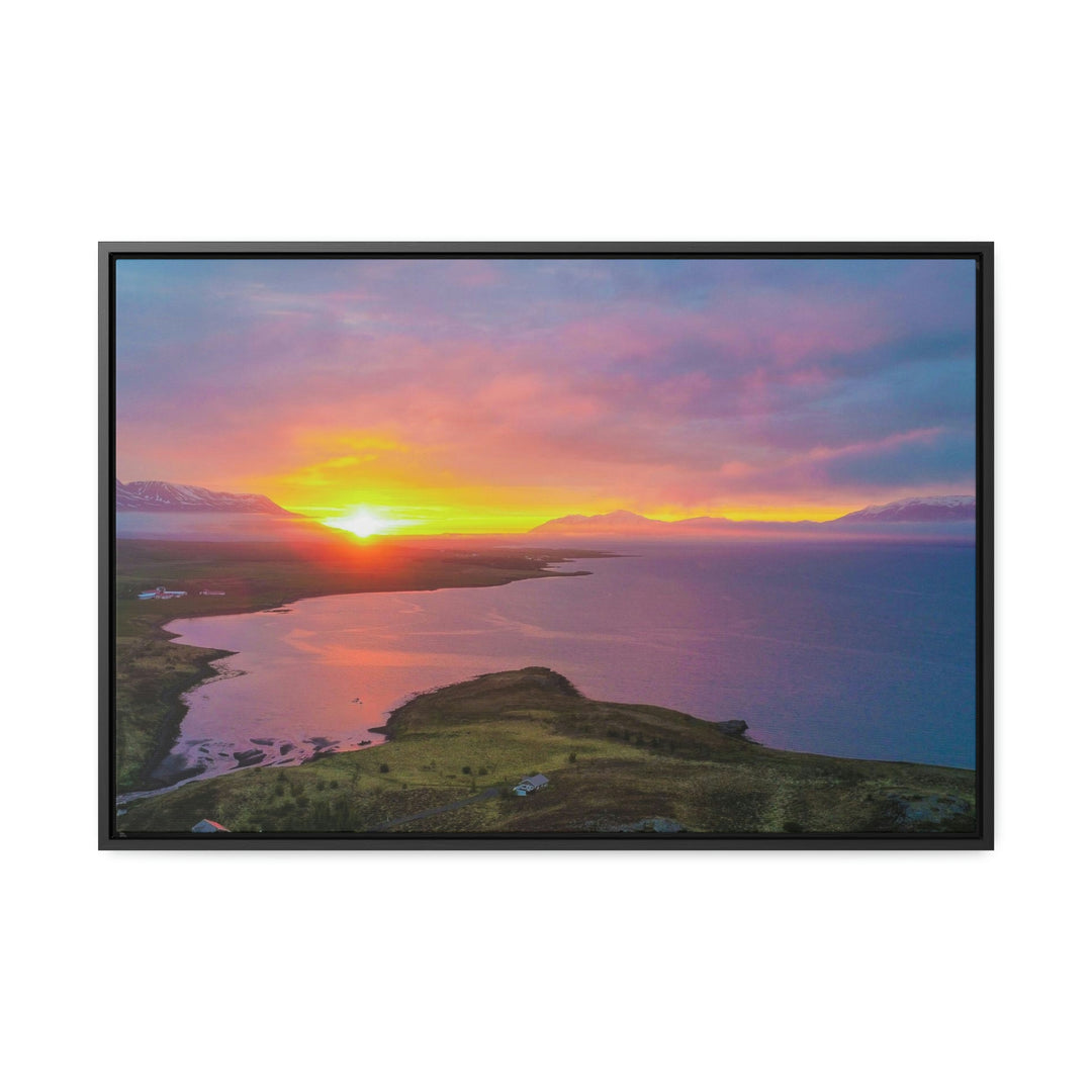 Sunset Over the Fjord Part 1 - Canvas with Frame