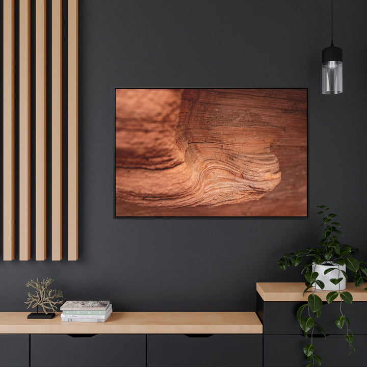 Sedimentary Rock Curves - Canvas with Frame