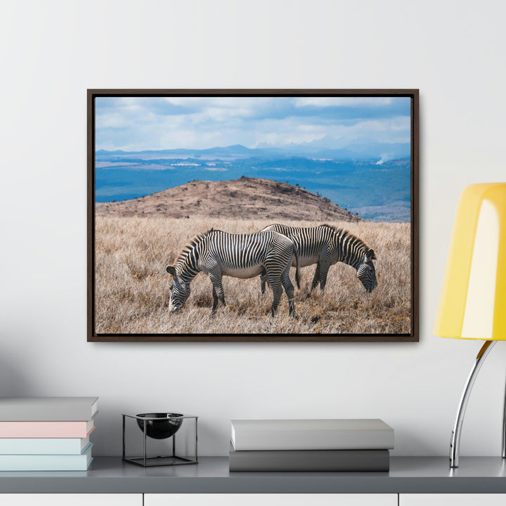 Zebra-Striped Expanse - Canvas With Frame