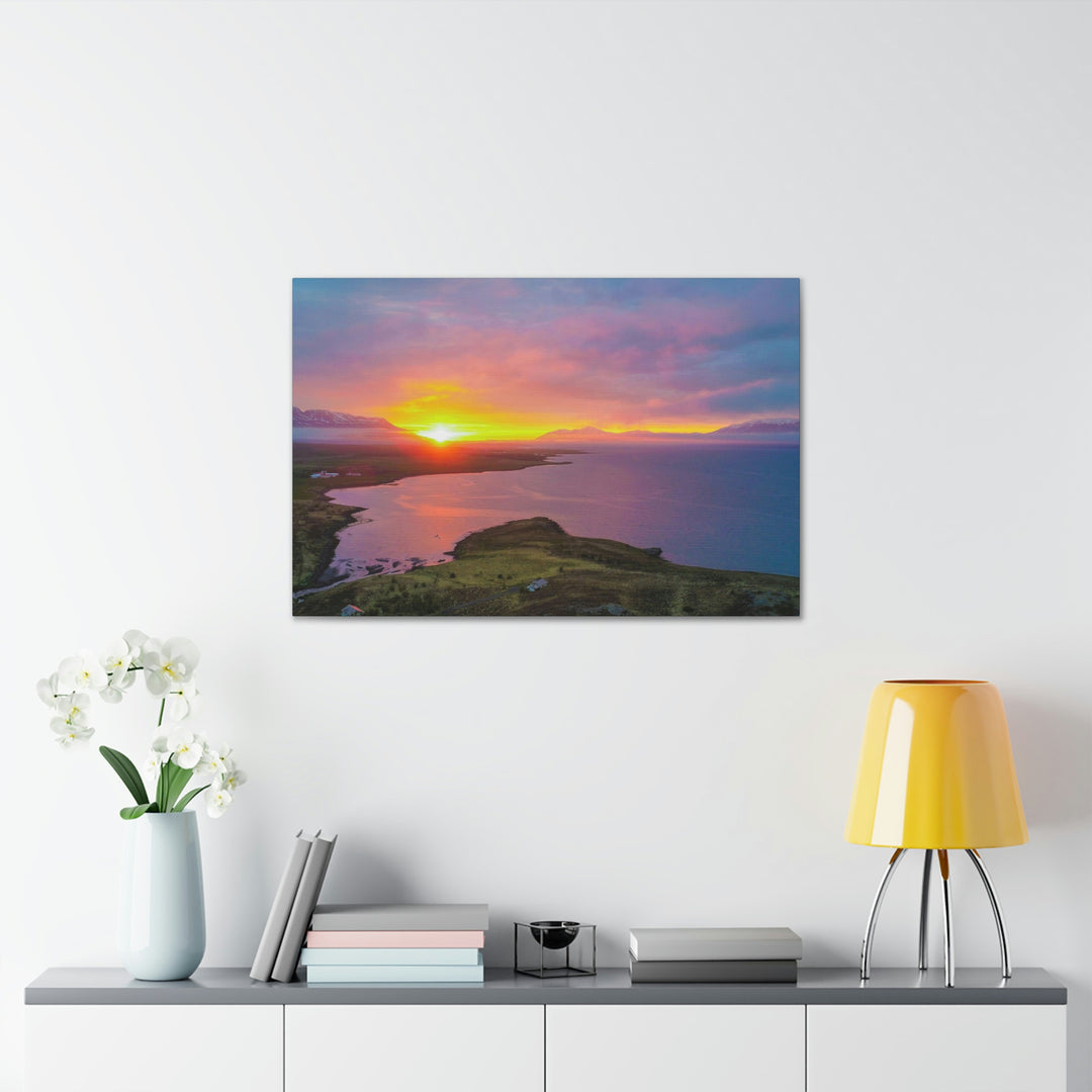 Sunset Over the Fjord Part 1 - Canvas